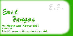 emil hangos business card